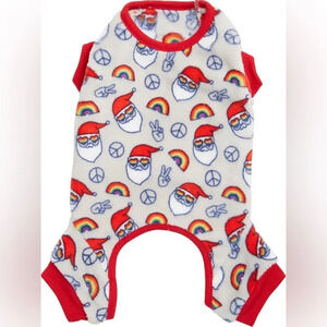 🎉HOST PICK🎉HOTEL DOGGY Pride Santa Plush Dog Romper, High Rise, XS and Med, NWT
